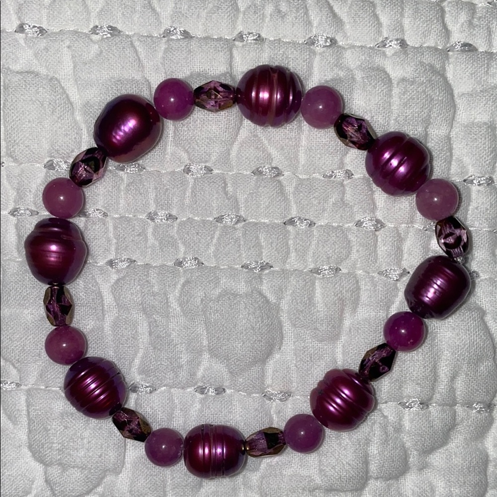 Purple Beaded Bracelet
